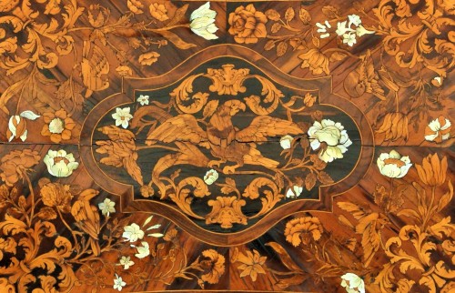 Antiquités - Table à écrire marqueté, Florence XVIIIe siècle